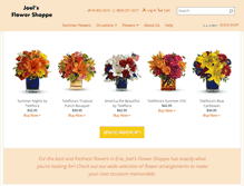 Tablet Screenshot of joelsflowers.com